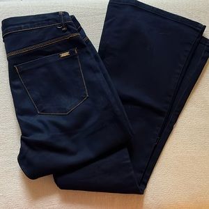 ZARA‎ mid rise flare rare wide leg denim blue jeans size 4